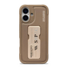 KIRK with Kickstand MagSafe Leather Case Cover for iPhone 16 - Brown