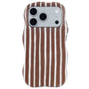 Striped Phone Case Cover for iPhone - Brown