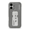KIRK with Kickstand MagSafe Leather Case Cover for iPhone 16 - Grey