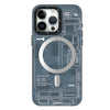 Futuristic Circuit Board-iPhone With MagSafe Phone Case Cover for iPhone 16 Pro - Grey