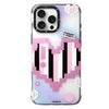 Color-Changing Pixel Heartbeat MagSafe Phone Case Cover for iPhone - Pink