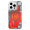 Cyberpunk Luminous MagSafe Case Cover for iPhone 16 Pro - Orange