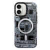 Futuristic Circuit Board-iPhone With MagSafe Phone Case Cover for iPhone 16 - Grey
