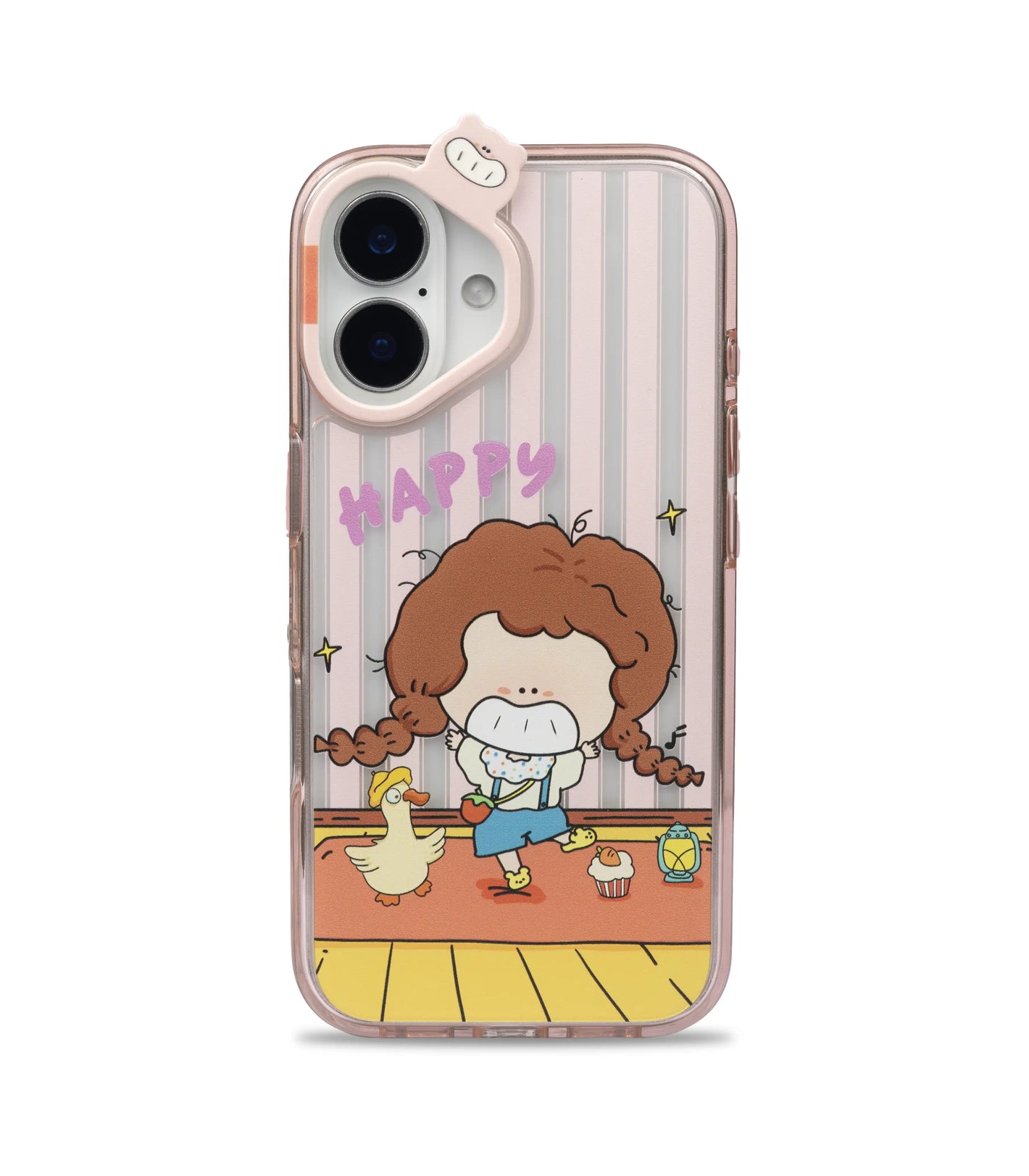 Bucksaa Happy Girl Soft Phone Case Cover for iPhone 16