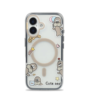 Bucksaa Cute Seal MagSafe Phone Case Cover for iPhone 16