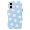 Polka Dot Phone Case Cover for iPhone 17 - Blue