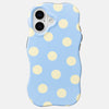 Polka Dot Phone Case Cover for iPhone 17 - Blue