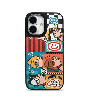 Bucksaa Good Time Colorful Leather Phone Case Cover for iPhone 16