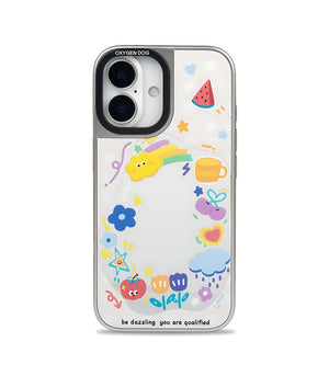 Bucksaa Dreamy Doodle Art Mirror Phone Phone Case Cover for iPhone 16