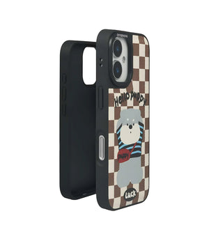 Bucksaa Hello Puppy Leather Phone Case Cover for iPhone 16