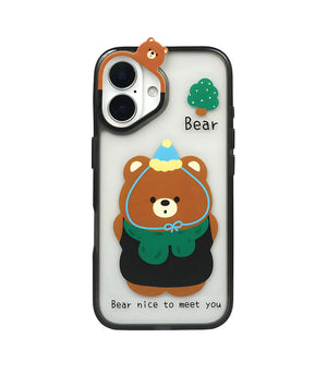 Bucksaa Bear Soft Phone Case Cover for iPhone 16