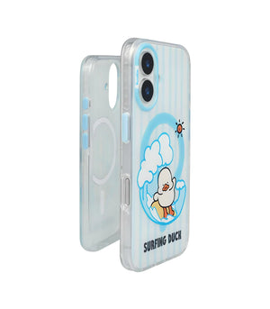 Bucksaa Surfing Duck MagSafe Phone Case Cover for iPhone 16