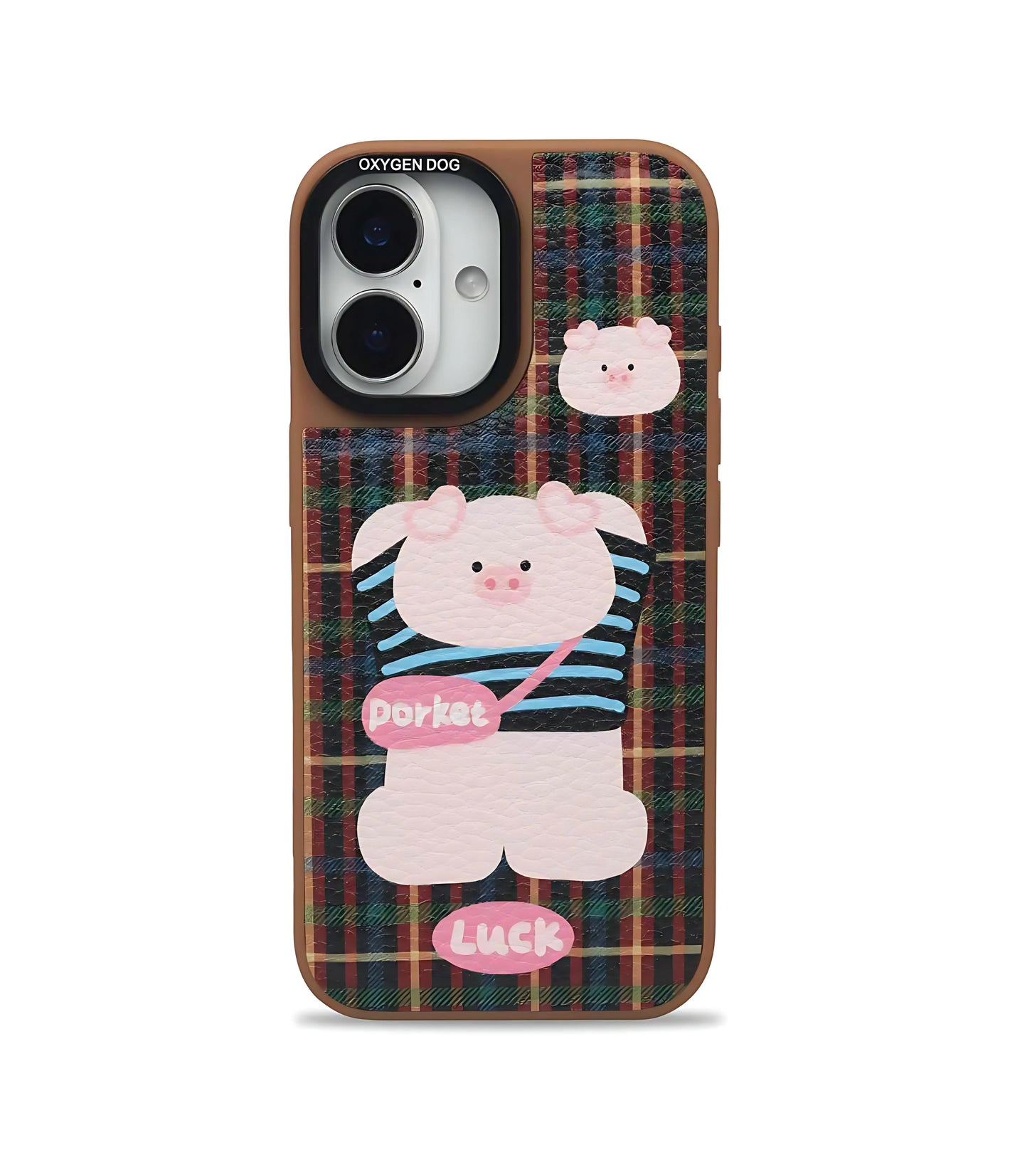 Bucksaa Porket Luck Plaid Leather Phone Case Cover for iPhone 16