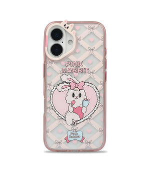 Bucksaa Pink Rabbit Soft Phone Case Cover for iPhone 16