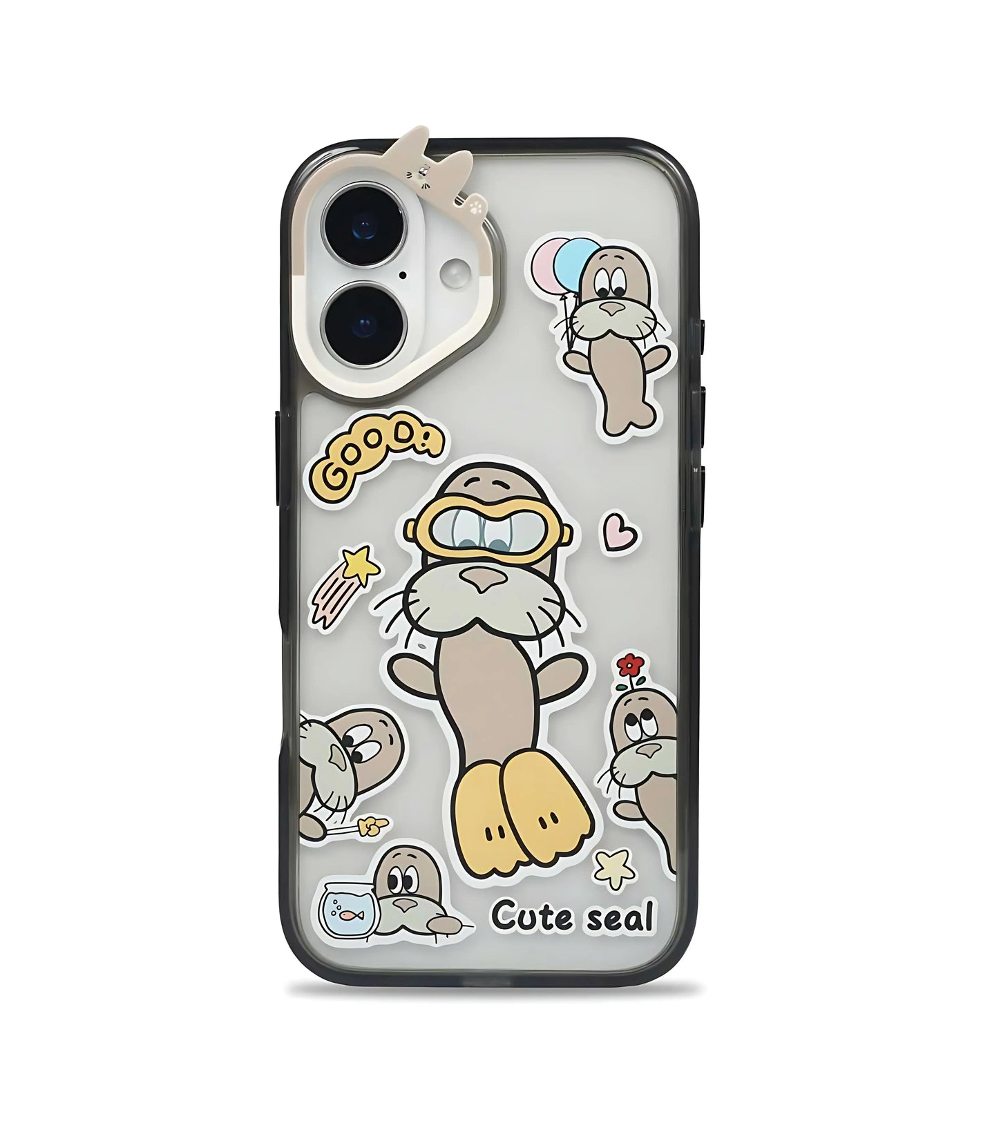 Cute Seal Soft Phone Case Cover for iPhone 16