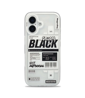 Bucksaa Steam Black Antisocial Phone Case Cover for iPhone 16