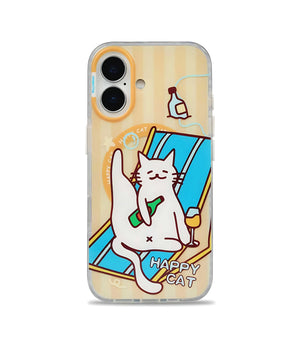 Bucksaa Happy Hour Kitty MagSafe Phone Case Cover for iPhone 16