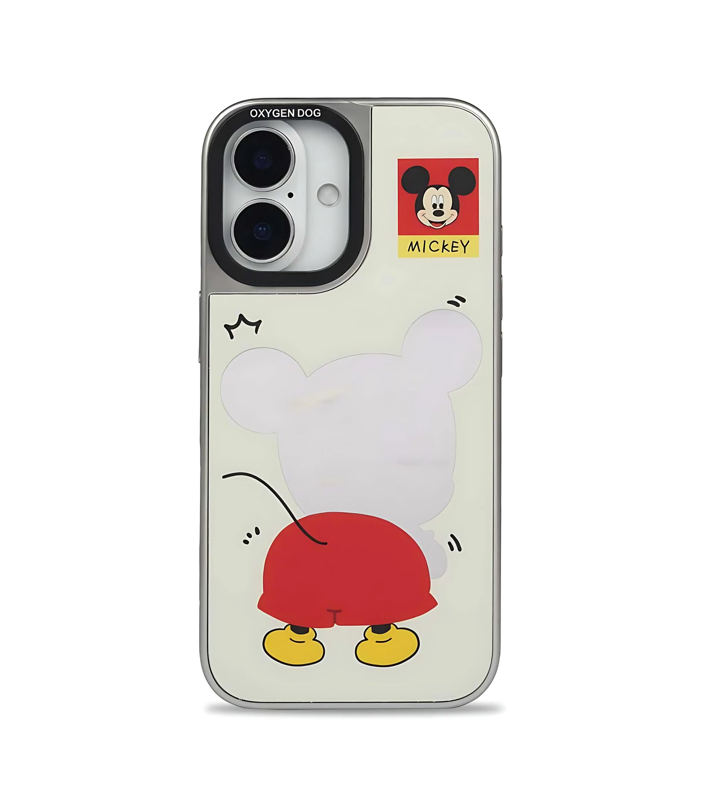 Bucksaa Retro Mickey Inspired Mirror Phone Case Cover for iPhone 16