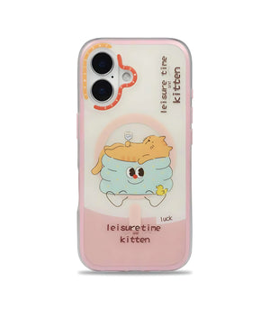 Bucksaa Leisure Time Kitten MagSafe Phone Case Cover for iPhone 16