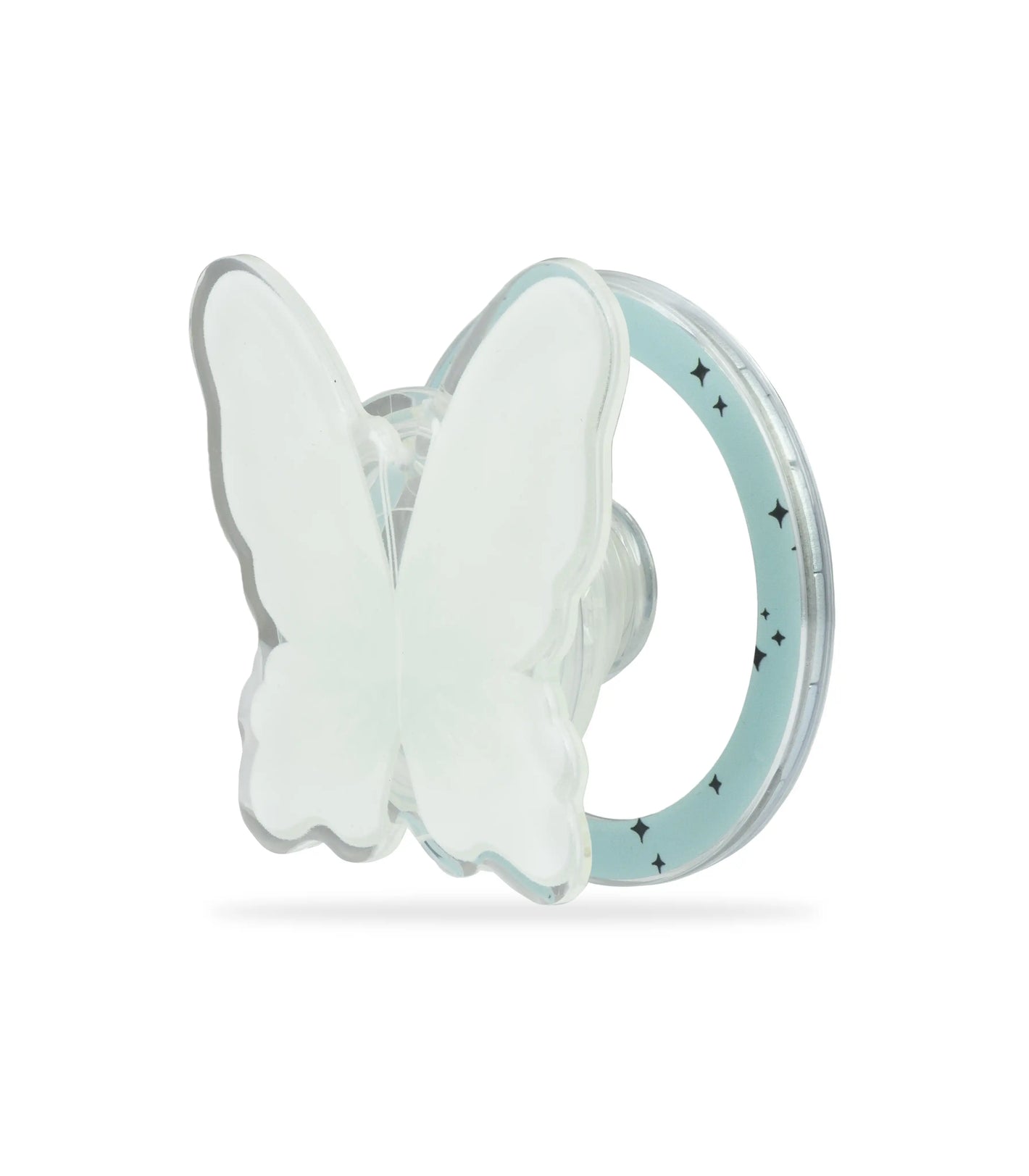 Bucksaa White & Mint Butterfly Magsafe PopGrip