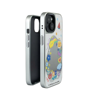 Bucksaa Dreamy Doodle Art Mirror Phone Phone Case Cover for iPhone 15