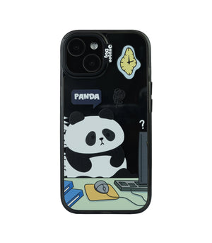 Bucksaa Lazy Panda Phone Case Cover for iPhone 15