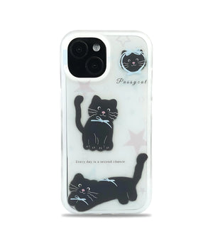 Bucksaa Midnight Meow Phone Case Cover for iPhone 15