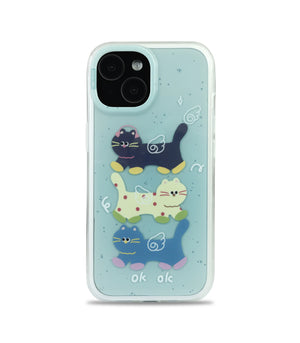 Bucksaa Skywalk Cat Phone Case Cover for iPhone 15