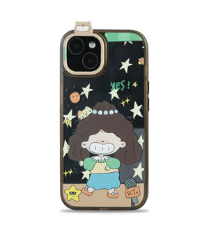 Bucksaa Cartoon Stage Girl Soft Phone Case Cover for iPhone 15