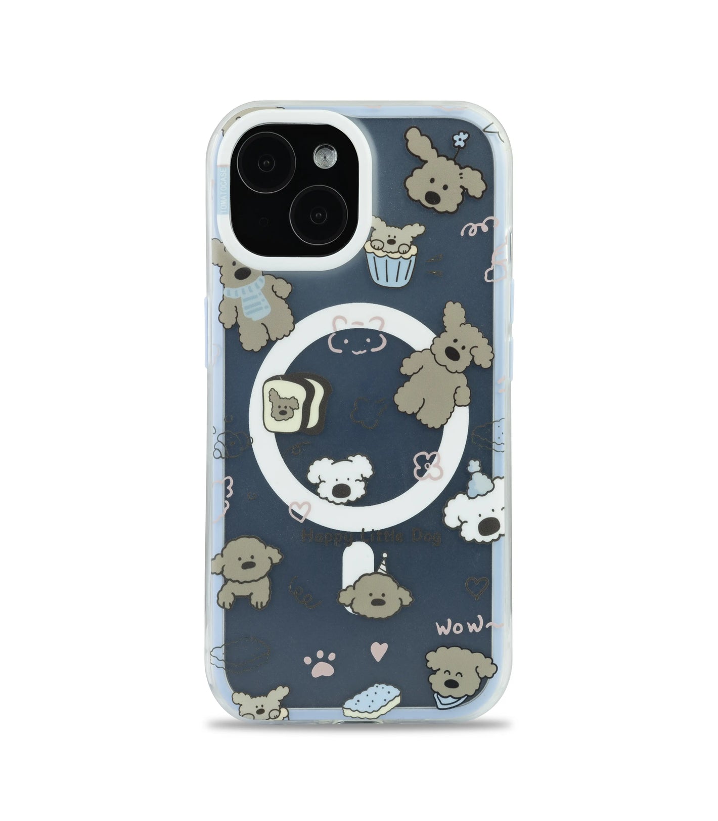 Bucksaa Happy Little Dog MagSafe Phone Case Cover for iPhone 15