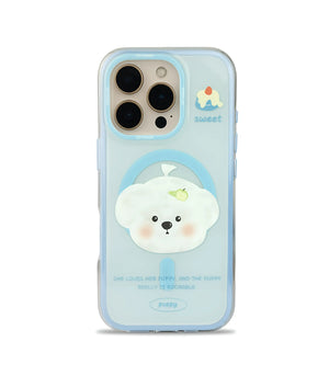 Bucksaa Adorable Puppy MagSafe Phone Case Cover for iPhone 16 pro