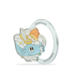 Bucksaa Purple & White Bathe Kitten Magsafe PopGrip