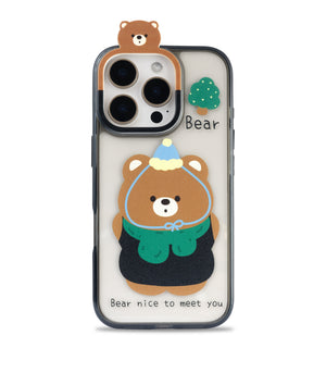 Bucksaa Bear Soft Phone Case Cover for iPhone 15 Pro Max