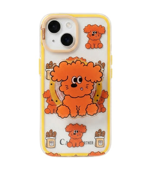 Cozy Poodle MagSafe Case Cover & PopGrip Duo for iPhone 15