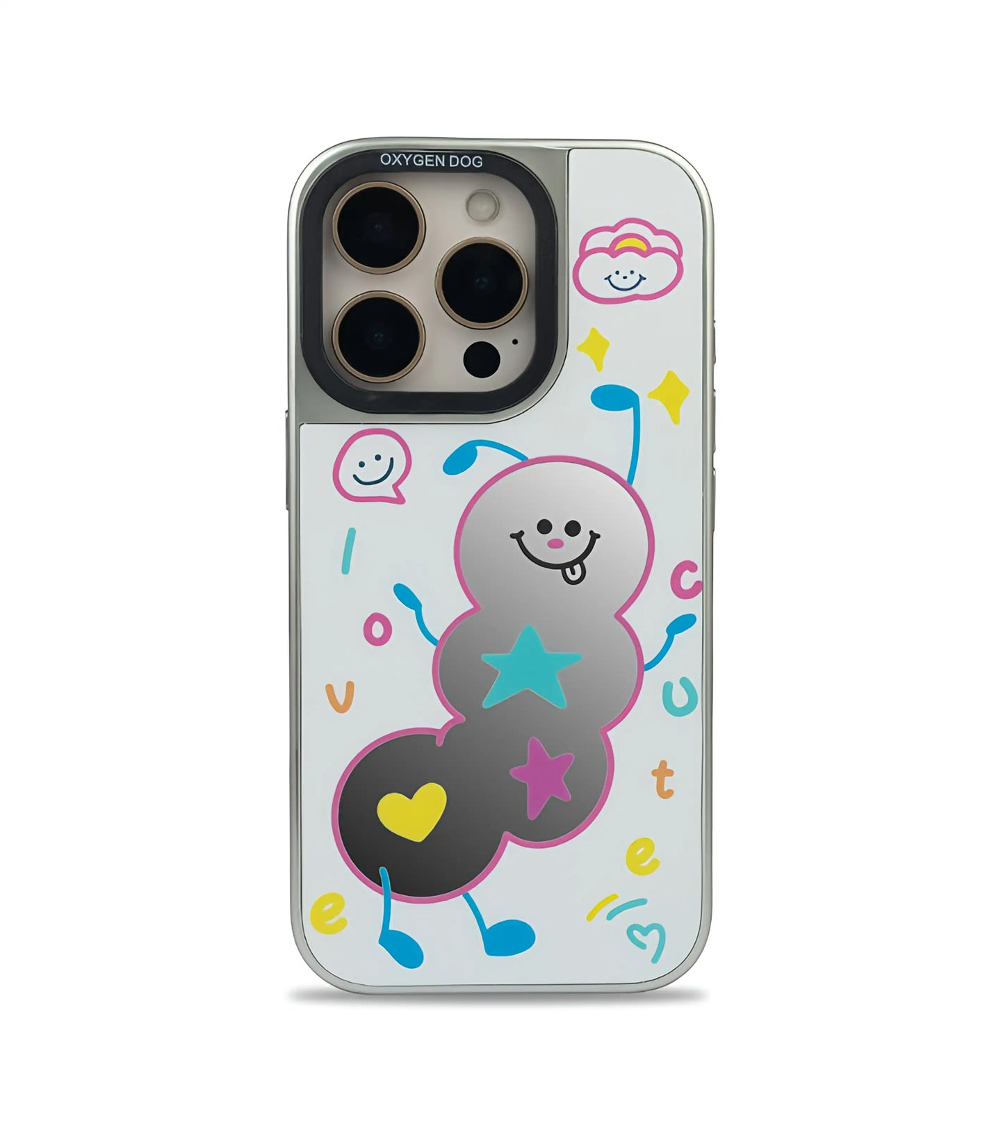 Bucksaa Joyful & Fun Aesthetic Mirror Phone Case Cover for iPhone 15 Pro Max