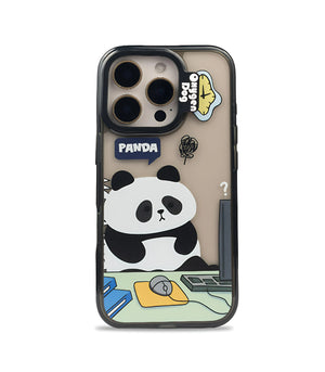 Bucksaa Lazy Panda Phone Case Cover for iPhone 16 Pro Max