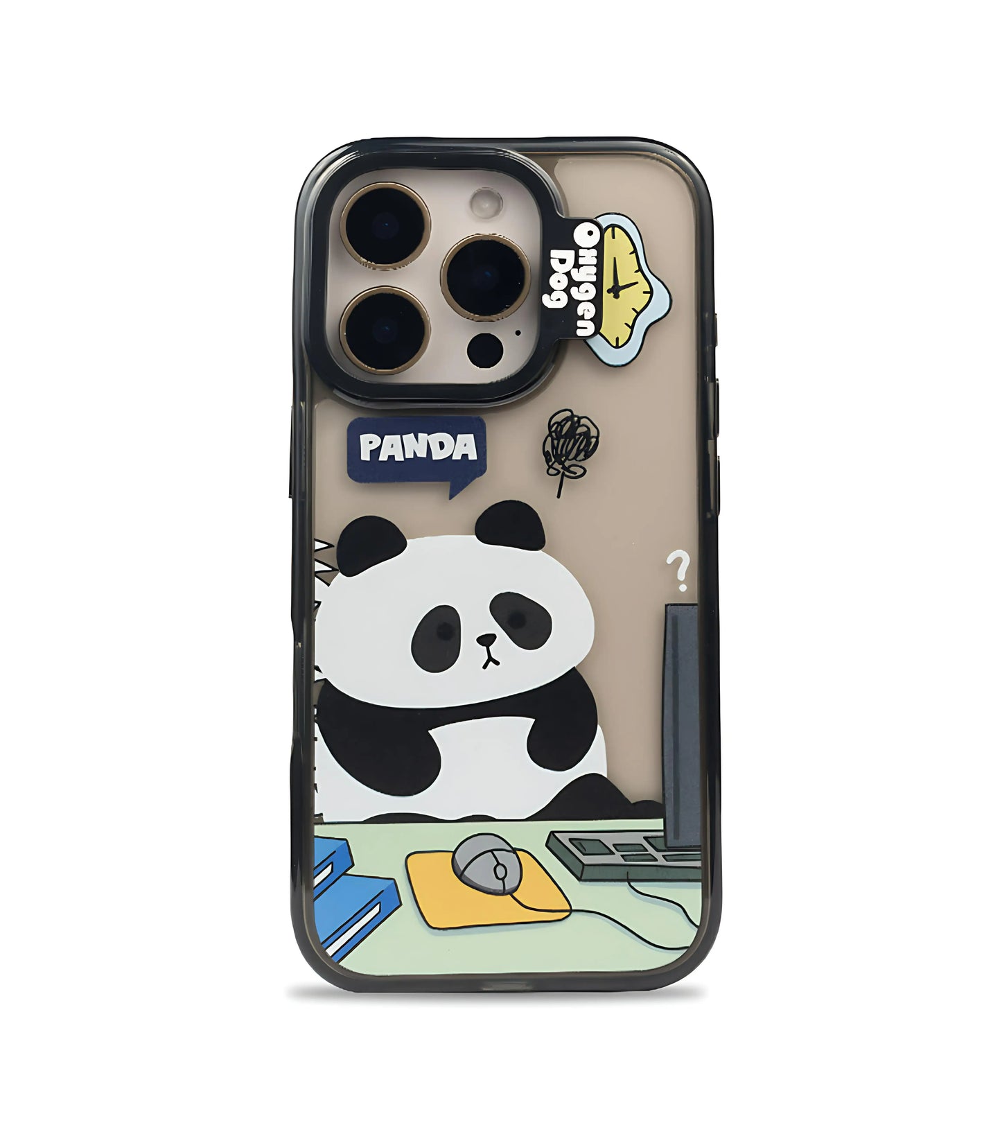 Bucksaa Lazy Panda Phone Case Cover for iPhone 15 Pro Max