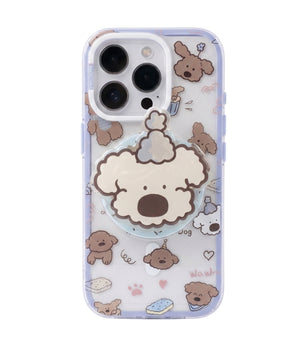 Happy Little Dog iPhone MagSafe Case Cover & PopGrip Duo