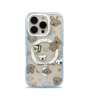 Bucksaa Happy Little Dog MagSafe Phone Case Cover for iPhone 16 Pro Max