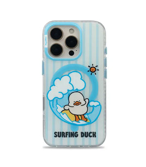 Bucksaa Surfing Duck MagSafe Phone Case Cover for iPhone 16 Pro Max