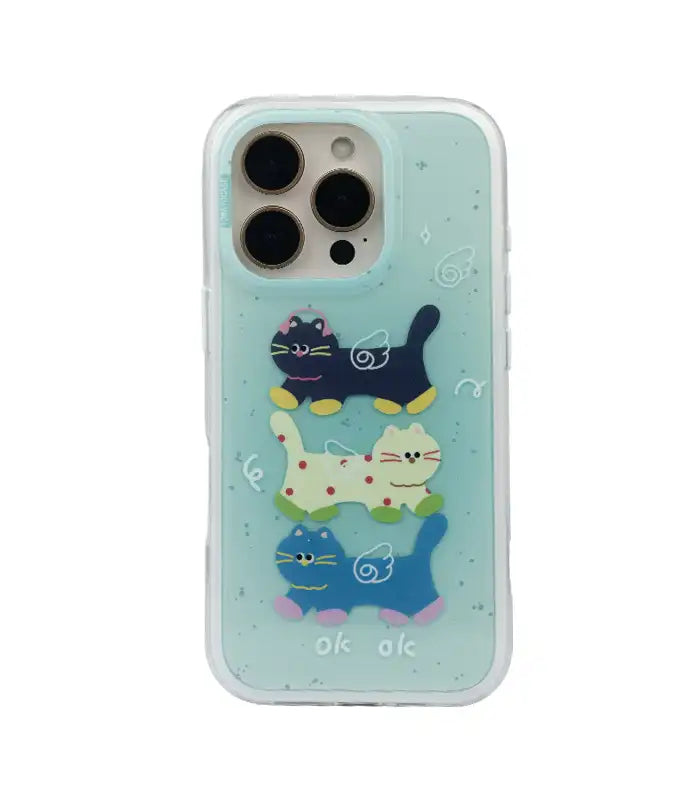 Bucksaa Skywalk Cat Phone Case Cover for iPhone 15 Pro Max