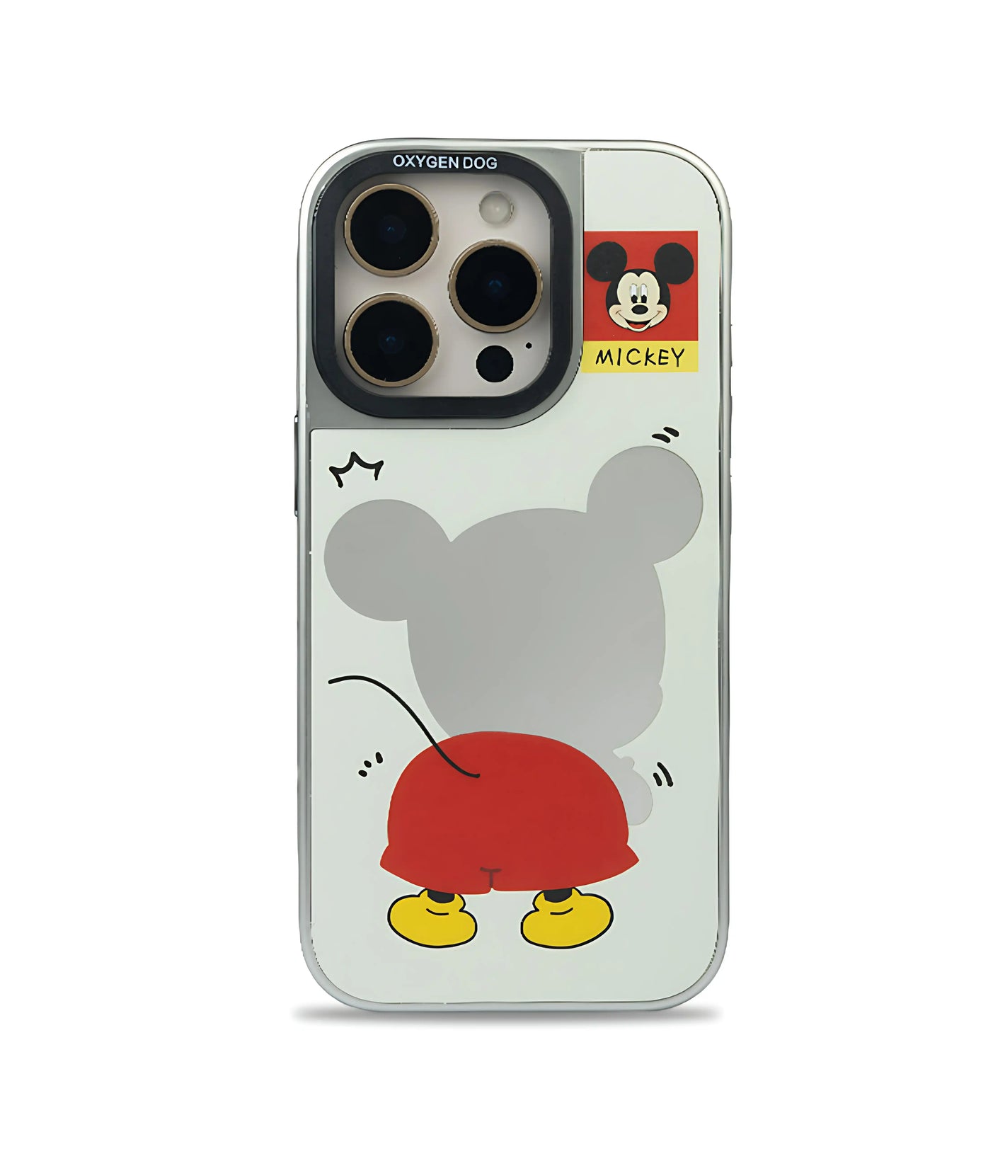 Bucksaa Retro Mickey Inspired Mirror Phone Case Cover for iPhone 15 Pro Max