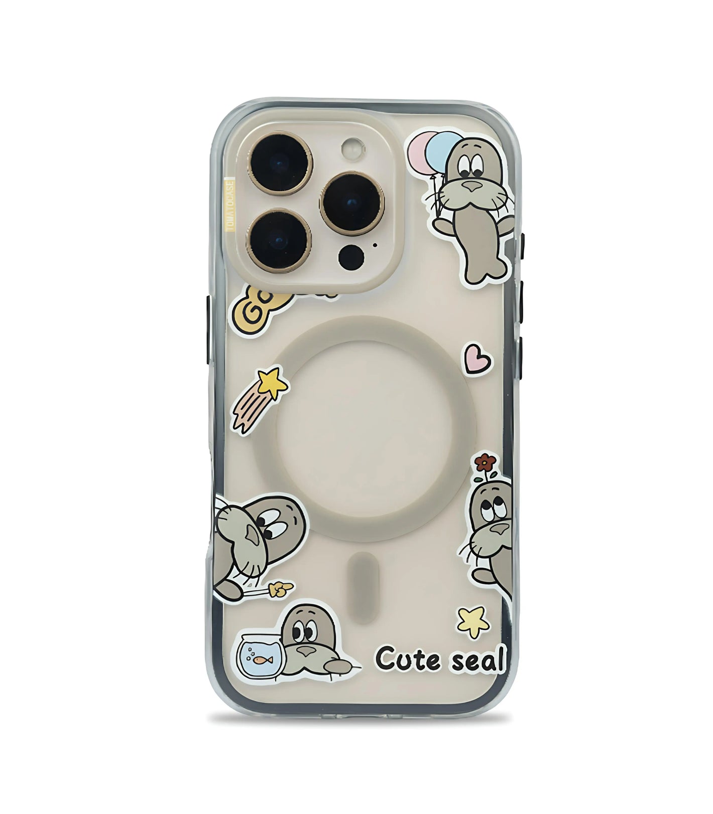 Bucksaa Cute Seal MagSafe Phone Case Cover for iPhone 16 Pro Max