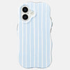 Striped Phone Case Cover for iPhone 17 - Blue