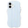 Striped Phone Case Cover for iPhone 17 - Blue