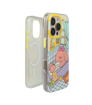 Bucksaa Foam Bath MagSafe Phone Case Cover for iPhone 15 Pro Max