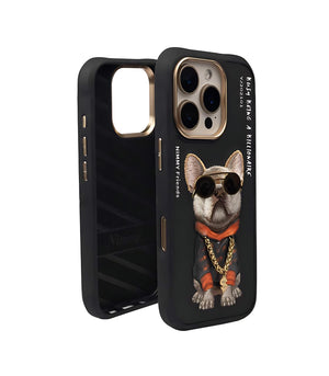 Nimmy Glasses Cute Series Little Rich Tycoon Phone Case Cover for iPhone 15 Pro