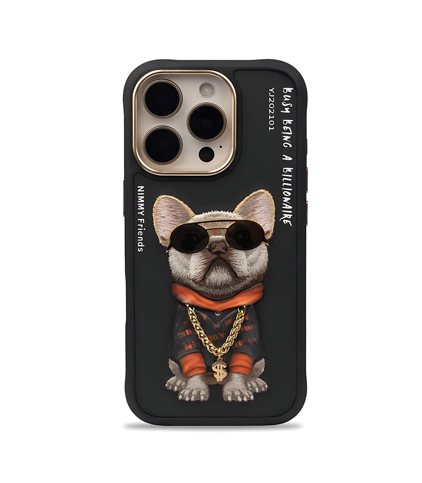 Nimmy Glasses Cute Series Little Rich Tycoon Phone Case Cover for iPhone 15 Pro