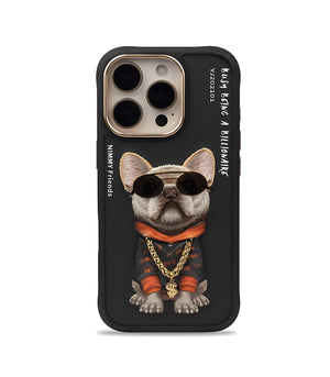 Nimmy Glasses Cute Series Little Rich Tycoon Phone Case Cover for iPhone 15 Pro
