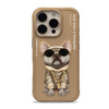 Nimmy Glasses Cute Series Little Rich Tycoon Phone Case Cover for iPhone 16 Pro - Brown
